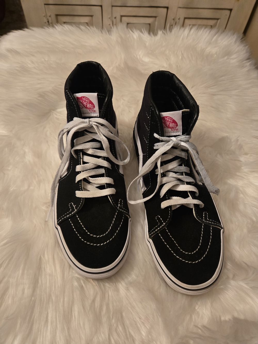 Vans Black and White High-Top Sneakers